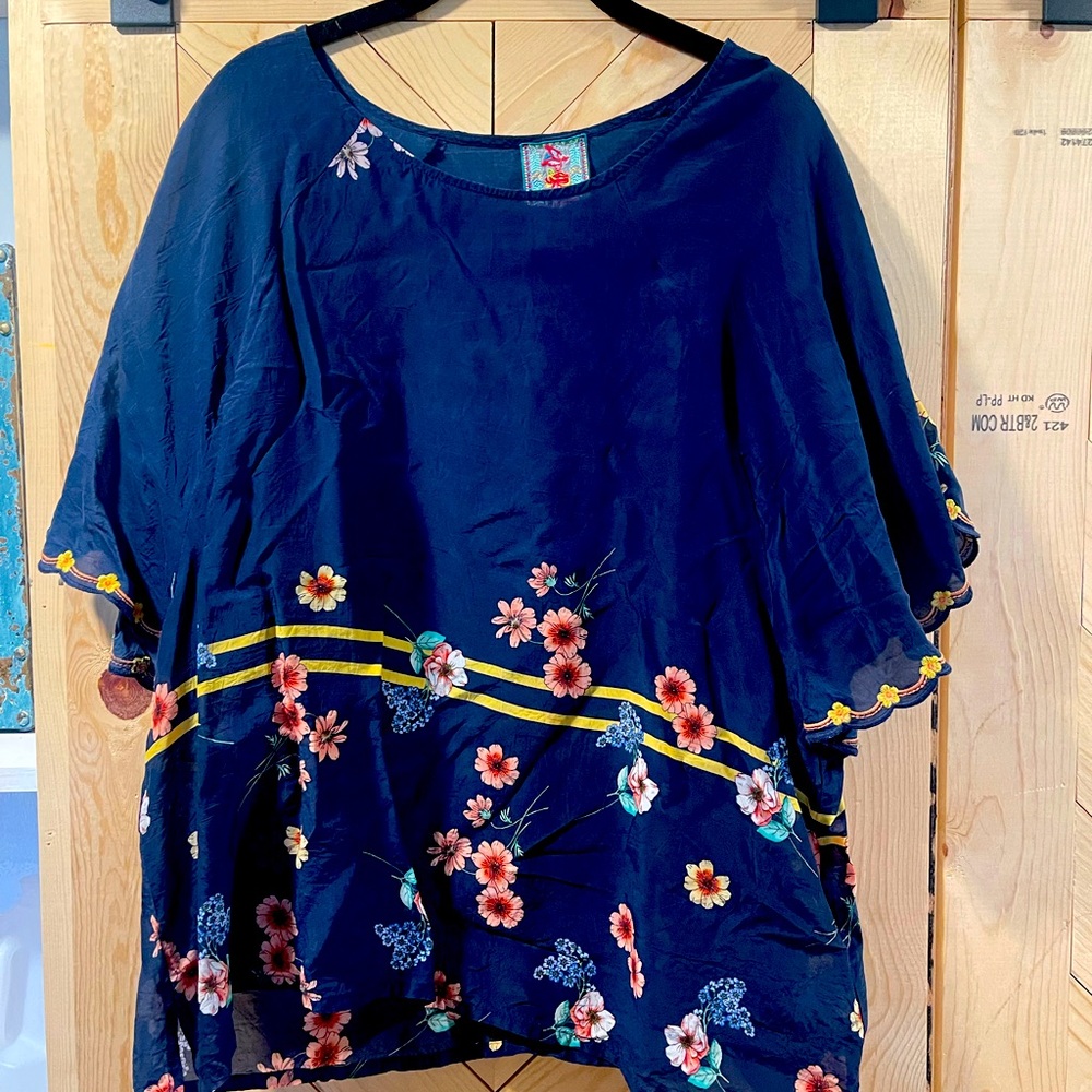 Johnny Was size large summer top.